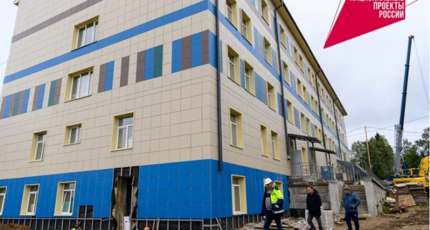 В Коми подходит к концу строительство лечебного корпуса в Усть-Цильме