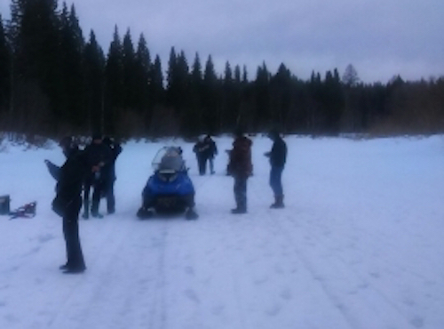 На реке в Коми столкнулись снегоходы, один водитель погиб (фото)