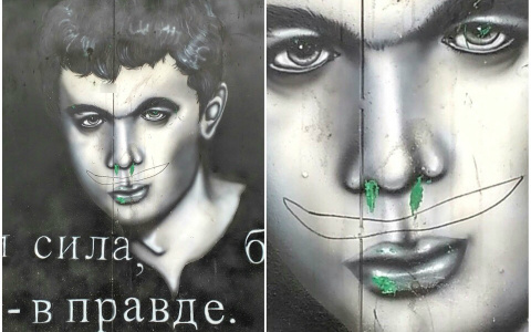 В Коми вандалы осквернили граффити, посвященное Сергею Бодрову (фото)