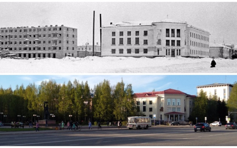 До и после: как изменилась Театральная площадь в Сыктывкаре за 60 лет
