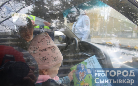 В Сыктывкаре сотрудники ГИБДД «тормозили» водителей с детьми (фото)